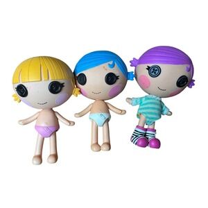 Lalaloopsy Lot of 3 Little Mini Dolls 7.5" READ